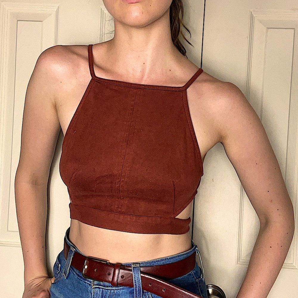 Forever 21 Terracotta Strappy Crop Top